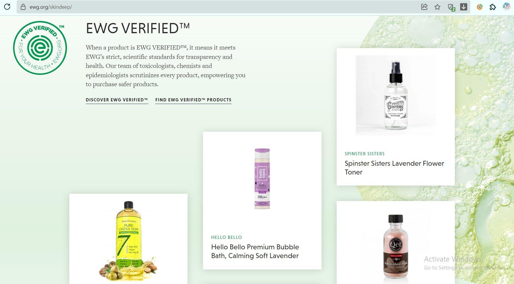 Chứng nhận EWG Tiêu chuẩn đánh giá mỹ phẩm an toàn và nghiêm ngặt