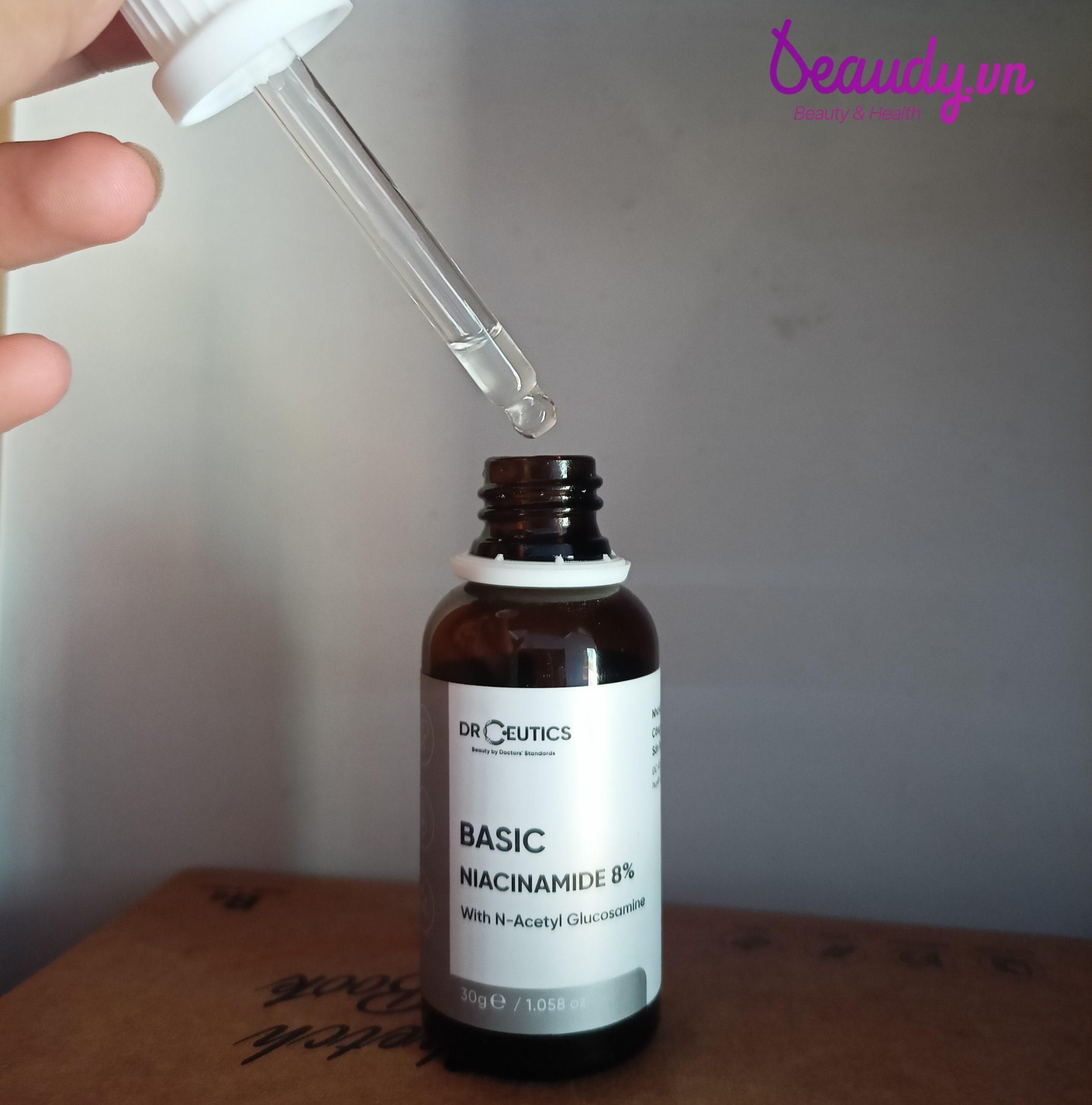 Review serum DrCeutics Basic Niacinamide 8 cải thiện lỗ chân lông to
