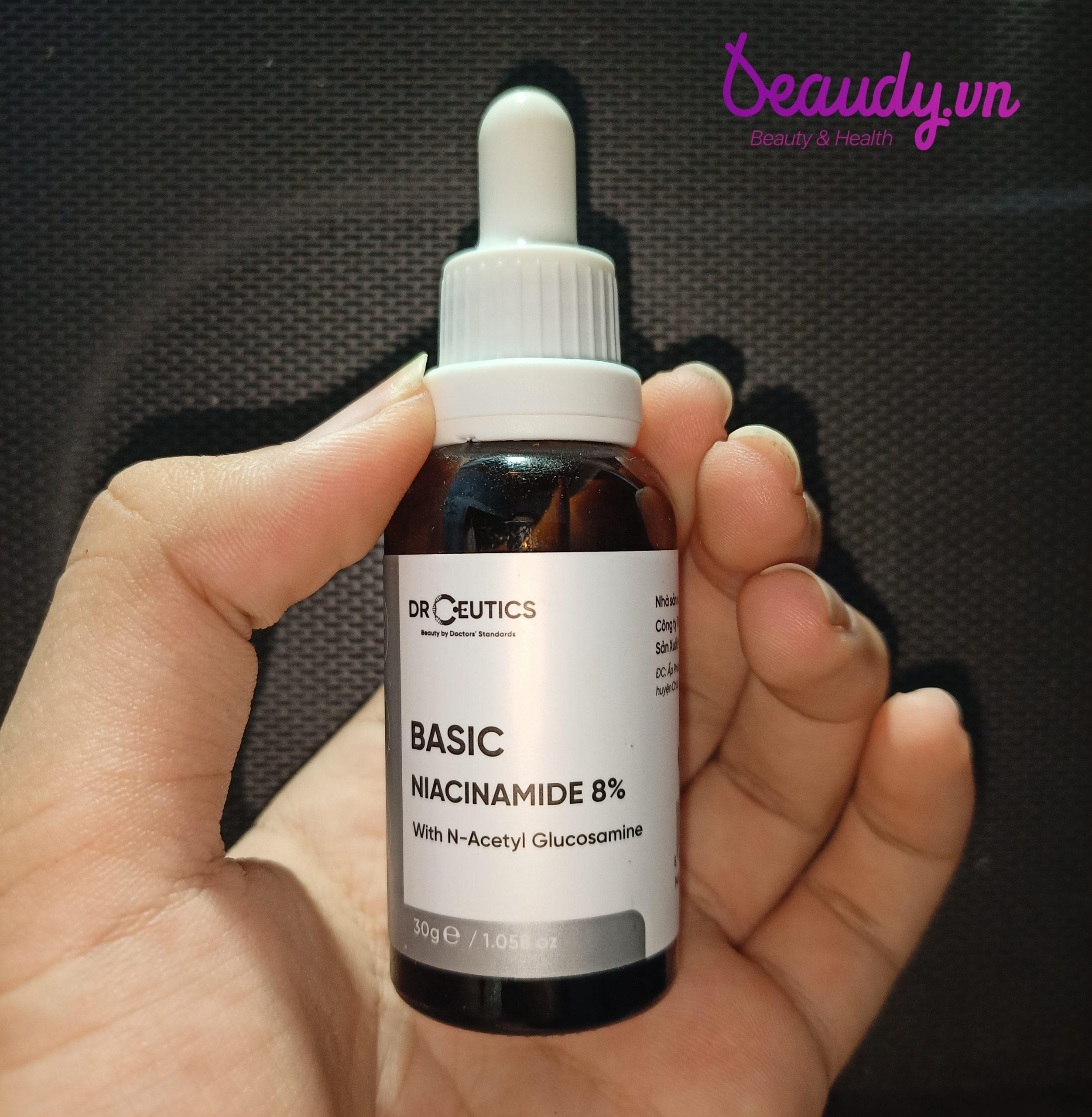 Review serum DrCeutics Basic Niacinamide 8 cải thiện lỗ chân lông to